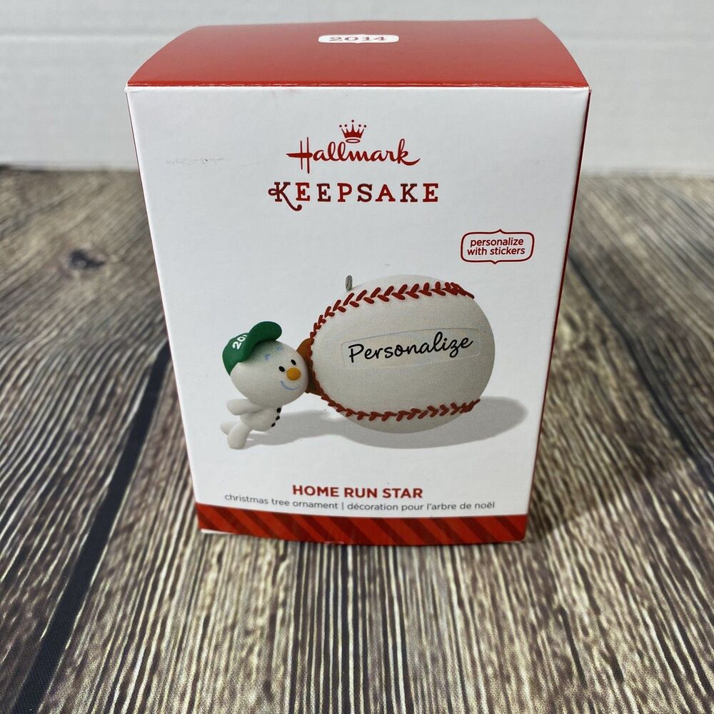 Hallmark Keepsake 'Home Run Star' Baseball Holiday Ornament -Personalize New